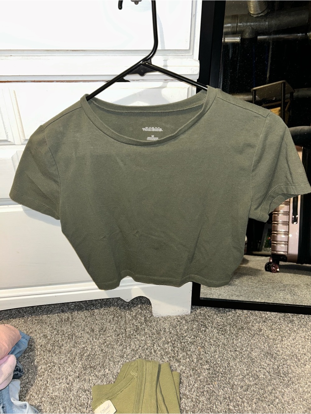 wild fable Olive Green Cropped Tee